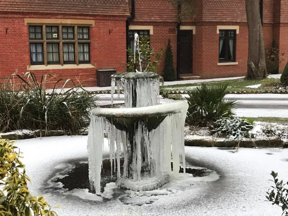 frozen water feature